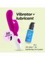 VIBRADOR COM ESTIMULADOR DE CLITÓRIS JIGGLIE E LUBRIFICANTE À BASE DE ÁGUA INCLUÍDO CRUSHIOUS