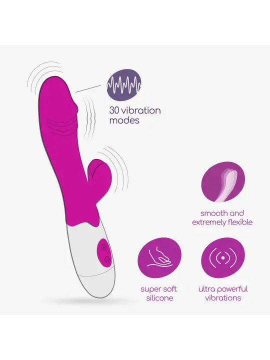 VIBRADOR COM ESTIMULADOR DE CLITÓRIS LOLLIPOP E LUBRIFICANTE À BASE DE ÁGUA INCLUÍDO CRUSHIOUS