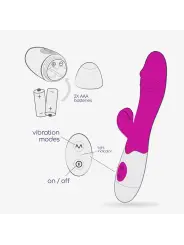 VIBRADOR COM ESTIMULADOR DE CLITÓRIS LOLLIPOP E LUBRIFICANTE À BASE DE ÁGUA INCLUÍDO CRUSHIOUS