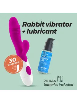 VIBRADOR COM ESTIMULADOR DE CLITÓRIS LOLLIPOP E LUBRIFICANTE À BASE DE ÁGUA INCLUÍDO CRUSHIOUS