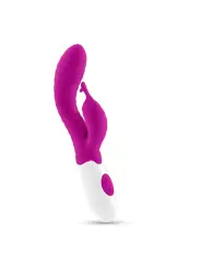 VIBRADOR COM ESTIMULADOR DE CLITÓRIS GUMMIE ROXO E LUBRIFICANTE À BASE DE ÁGUA INCLUÍDO CRUSHIOUS