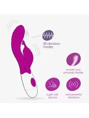 VIBRADOR COM ESTIMULADOR DE CLITÓRIS GUMMIE ROXO E LUBRIFICANTE À BASE DE ÁGUA INCLUÍDO CRUSHIOUS