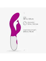 VIBRADOR COM ESTIMULADOR DE CLITÓRIS GUMMIE ROXO E LUBRIFICANTE À BASE DE ÁGUA INCLUÍDO CRUSHIOUS