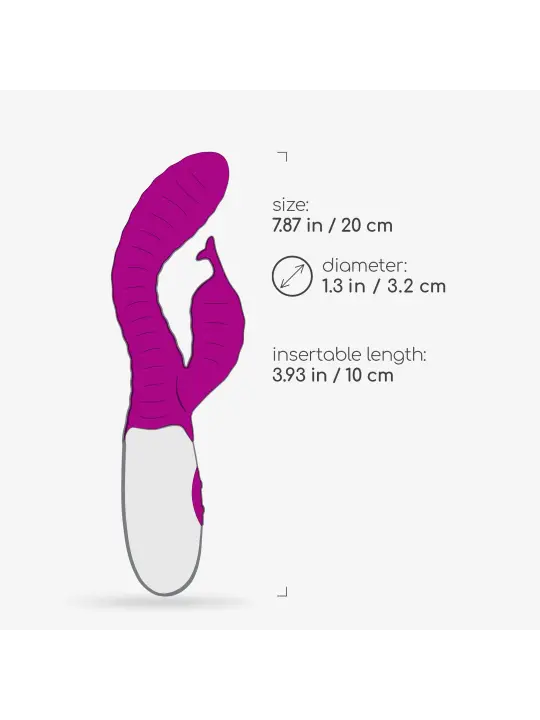 VIBRADOR COM ESTIMULADOR DE CLITÓRIS GUMMIE ROXO E LUBRIFICANTE À BASE DE ÁGUA INCLUÍDO CRUSHIOUS