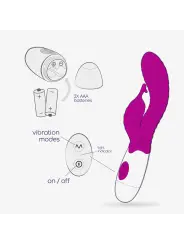 VIBRADOR COM ESTIMULADOR DE CLITÓRIS GUMMIE ROXO E LUBRIFICANTE À BASE DE ÁGUA INCLUÍDO CRUSHIOUS
