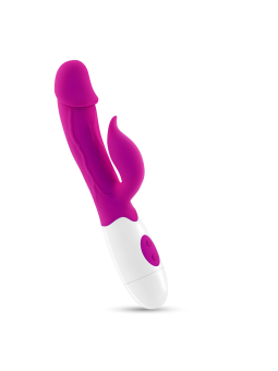 VIBRADOR COM ESTIMULADOR DE CLITÓRIS MOCHI ROXO E LUBRIFICANTE À BASE DE ÁGUA INCLUÍDO CRUSHIOUS