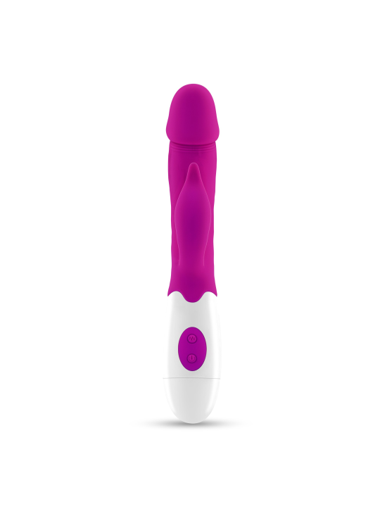 VIBRADOR COM ESTIMULADOR DE CLITÓRIS MOCHI ROXO E LUBRIFICANTE À BASE DE ÁGUA INCLUÍDO CRUSHIOUS