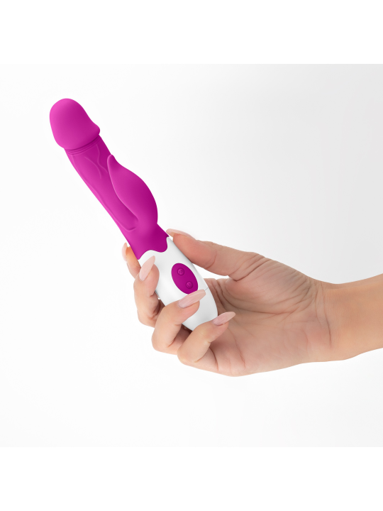 VIBRADOR COM ESTIMULADOR DE CLITÓRIS MOCHI ROXO E LUBRIFICANTE À BASE DE ÁGUA INCLUÍDO CRUSHIOUS