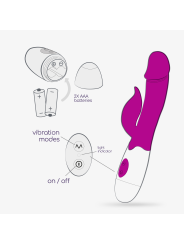 VIBRADOR COM ESTIMULADOR DE CLITÓRIS MOCHI ROXO E LUBRIFICANTE À BASE DE ÁGUA INCLUÍDO CRUSHIOUS