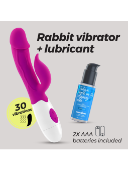VIBRADOR COM ESTIMULADOR DE CLITÓRIS MOCHI ROXO E LUBRIFICANTE À BASE DE ÁGUA INCLUÍDO CRUSHIOUS