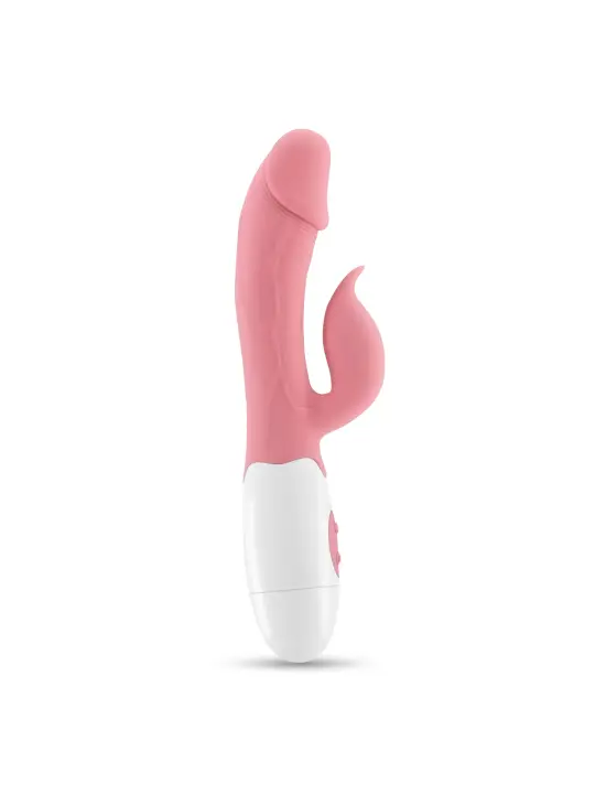 VIBRADOR COM ESTIMULADOR DE CLITÓRIS MOCHI ROSA E LUBRIFICANTE À BASE DE ÁGUA INCLUÍDO CRUSHIOUS