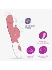 VIBRADOR COM ESTIMULADOR DE CLITÓRIS MOCHI ROSA E LUBRIFICANTE À BASE DE ÁGUA INCLUÍDO CRUSHIOUS