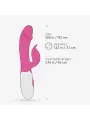 VIBRADOR COM ESTIMULADOR DE CLITÓRIS MOCHI ROSA E LUBRIFICANTE À BASE DE ÁGUA INCLUÍDO CRUSHIOUS