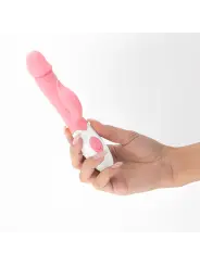 VIBRADOR COM ESTIMULADOR DE CLITÓRIS MOCHI ROSA E LUBRIFICANTE À BASE DE ÁGUA INCLUÍDO CRUSHIOUS