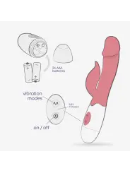VIBRADOR COM ESTIMULADOR DE CLITÓRIS MOCHI ROSA E LUBRIFICANTE À BASE DE ÁGUA INCLUÍDO CRUSHIOUS