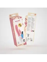 VIBRADOR COM ESTIMULADOR DE CLITÓRIS MOCHI ROSA E LUBRIFICANTE À BASE DE ÁGUA INCLUÍDO CRUSHIOUS