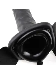 STRAP-ON OCO COM VIBRAÇÃO 8'' VIBRATING HOLLOW FETISH FANTASY SERIES PRETO