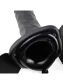 STRAP-ON OCO COM VIBRAÇÃO 8'' VIBRATING HOLLOW FETISH FANTASY SERIES PRETO
