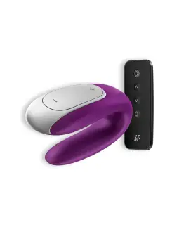 VIBRADOR DOUBLE FUN COM APP SATISFYER ROXO