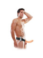 STRAP-ON OCO COM VIBRAÇÃO 8'' VIBRATING HOLLOW FETISH FANTASY SERIES BRANCO