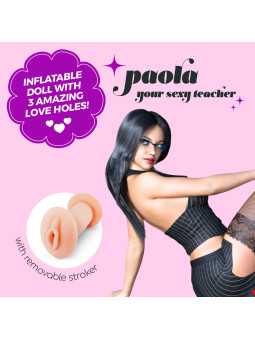 PAOLA A PROFESSORA BONECA INSUFLÁVEL COM MASTURBADOR CRUSHIOUS