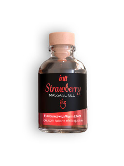 GEL DE MASSAGEM COM SABOR A MORANGO INTT 30ML