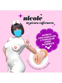 NICOLE LA ENFERMERA BONECA INSUFLÁVEL COM MASTURBADOR CRUSHIOUS