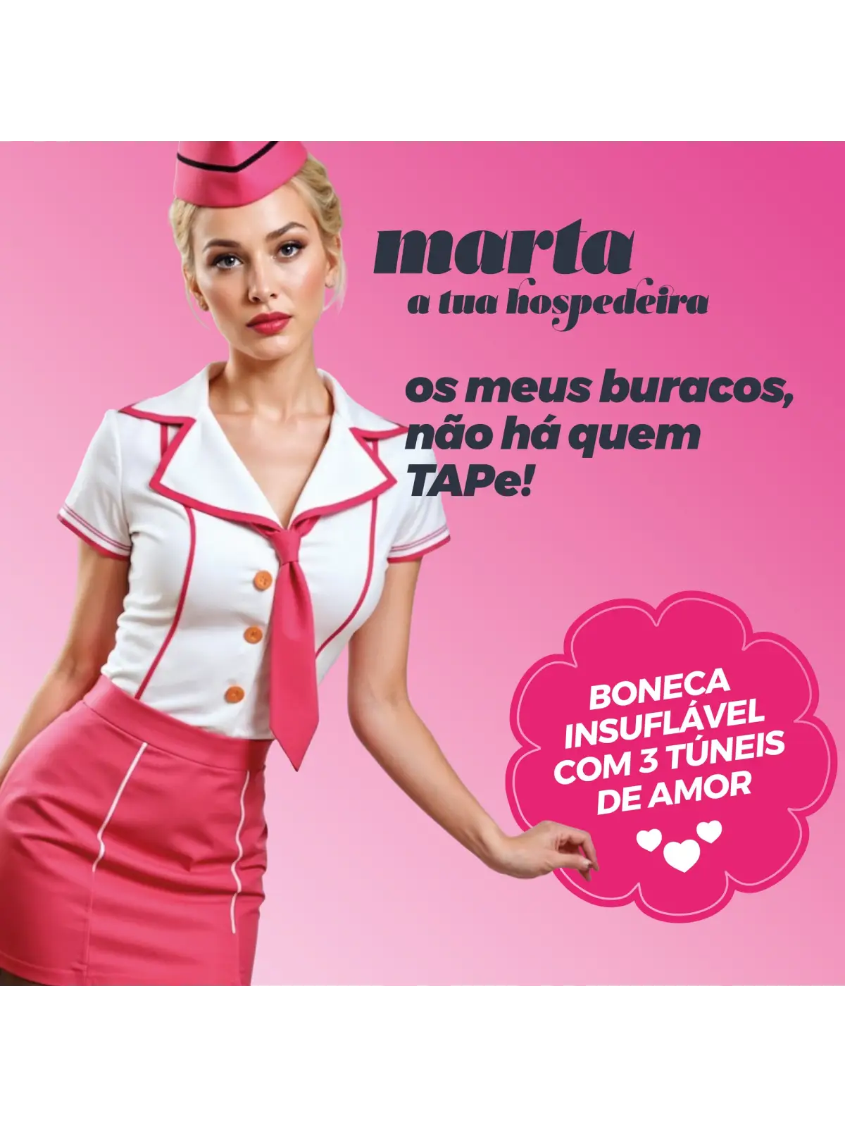 MARTA A HOSPEDEIRA BONECA INSUFLÁVEL LOIRA CRUSHIOUS