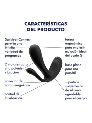 ESTIMULADOR DO PONTO-G E ANAL TOP SECRET + COM APP SATISFYER PRETO