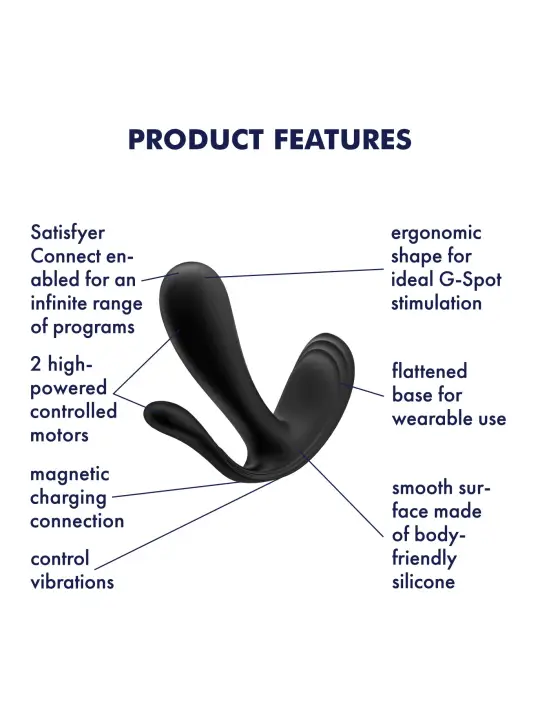 ESTIMULADOR DO PONTO-G E ANAL TOP SECRET + COM APP SATISFYER PRETO ESTIMULADOR DO PONTO-G E ANAL TOP SECRET + COM APP SATISFYER PRETO