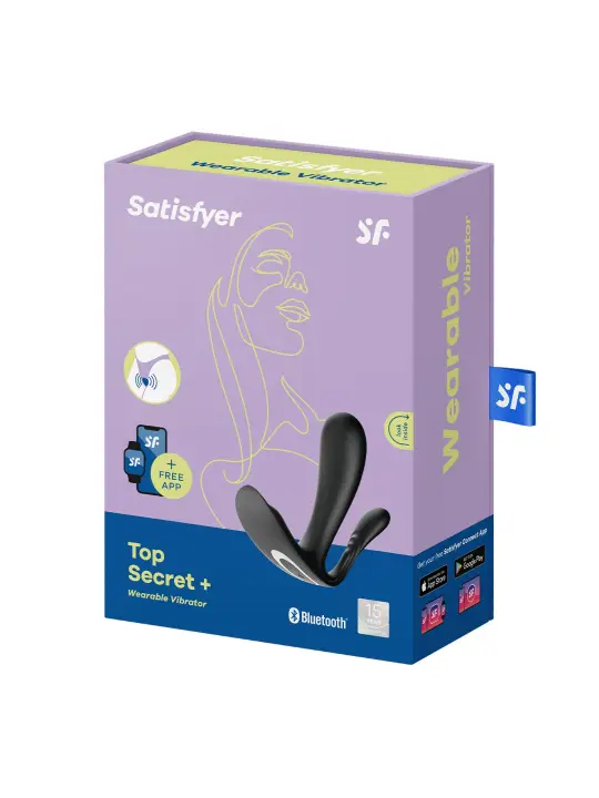 ESTIMULADOR DO PONTO-G E ANAL TOP SECRET + COM APP SATISFYER PRETO ESTIMULADOR DO PONTO-G E ANAL TOP SECRET + COM APP SATISFYER PRETO