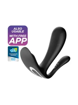 ESTIMULADOR DO PONTO-G E ANAL TOP SECRET + COM APP SATISFYER PRETO
