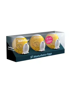 PACK DE 3 MASTURBADOR MASTURBATOR EGG FIERCE SATISFYER