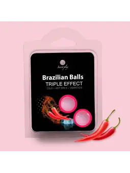 BOLAS LUBRIFICANTES BRAZILIAN BALLS EFEITO TRIPLO 2 X 4GR