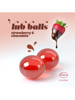 BOLINHAS EXPLOSIVAS LUBRIFICANTES COM SABOR A MORANGO & CHOCOLATE LUB BALLS CRUSHIOUS