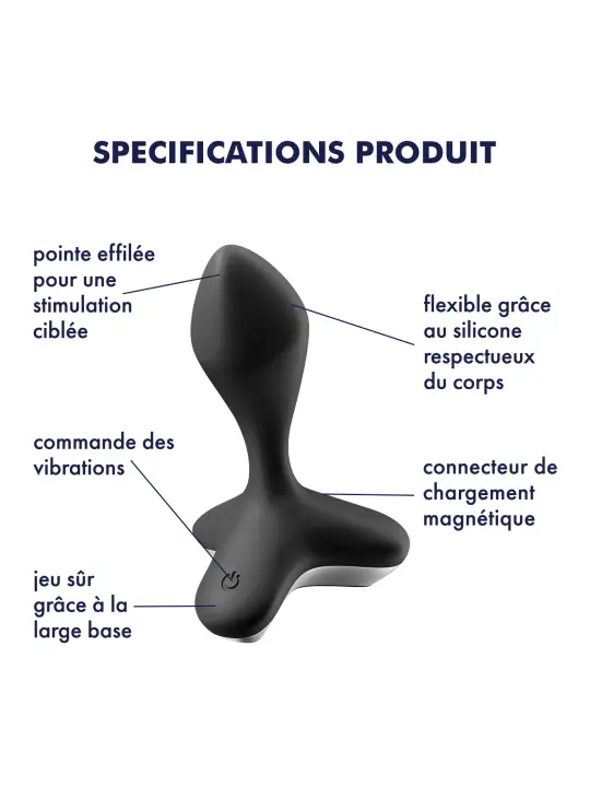 VIBRADOR ANAL GAME CHANGER SATISFYER PRETO VIBRADOR ANAL GAME CHANGER SATISFYER PRETO