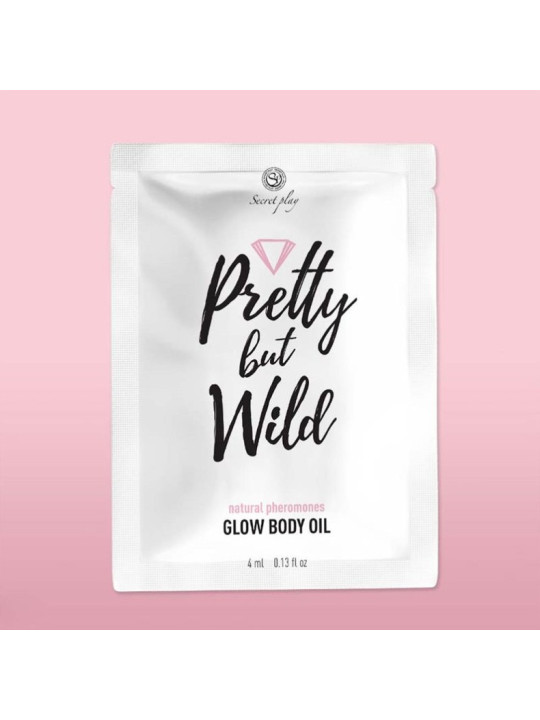 SAQUETA DE ÓLEO CORPORAL BRILHANTE GLOW BODY OIL PRETTY BUT WILD SECRET PLAY 4ML