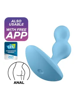 VIBRADOR ANAL DEEP DIVER COM APP SATISFYER AZUL