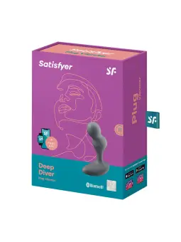 VIBRADOR ANAL DEEP DIVER COM APP SATISFYER CINZENTO